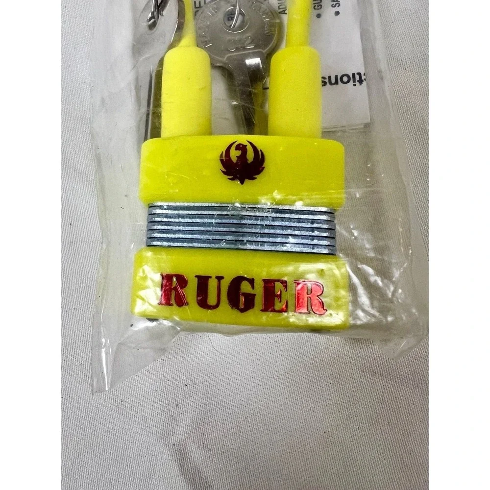Ruger Shotlock Firearm Safety Cable Lock Unisex OS Yellow New Keyed Security
